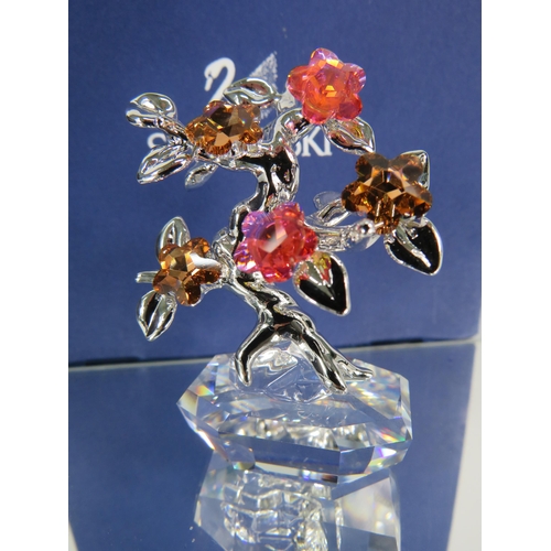 277 - Swarovski crystal memories Rhodium flower Dreams Bonsai with box. No 869964