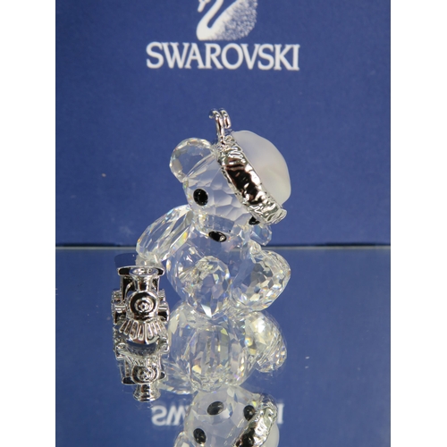 278 - Swarovski crystal Kris Bear with train with box. No 718991