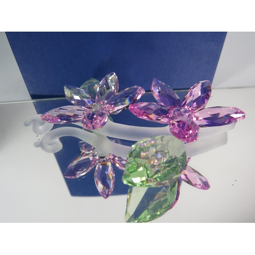 280 - Swarovski crystal Jasmin flower ornament with box. No 917664