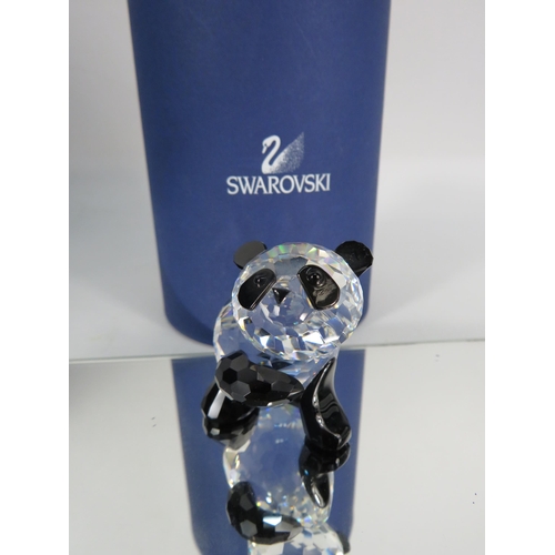 285 - Swarovski crystal Mother Panda figurine with box. No 181080