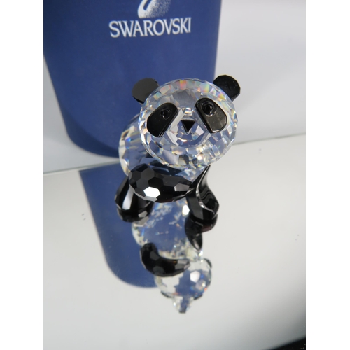 285 - Swarovski crystal Mother Panda figurine with box. No 181080