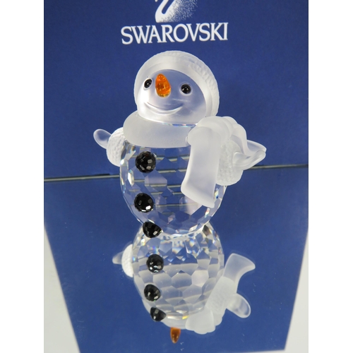 292 - Swarovski crystal Cheerful times collection Snowman figurine with box. No 250229