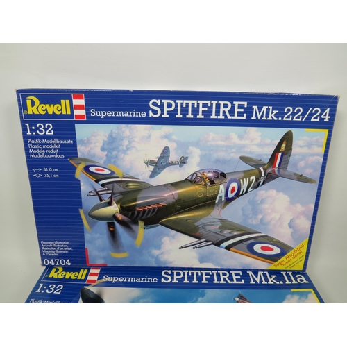 802 - Three Revell 1:32 Scale model Plastic Model Kits of Aircraft.  All in unused condition with original... 