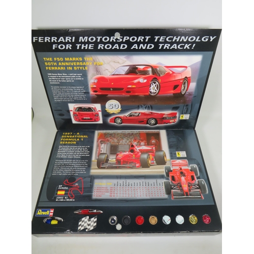 804 - Boxed Revell Ferrari Gift Set of Two plastic Model kits.  In unused condition with original boxes. S... 