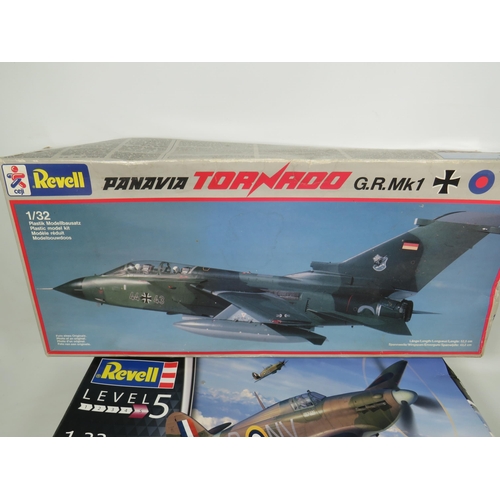 806 - Three Revell 1:32 Scale model Plastic Model Kits of Aircraft.  All in unused condition with original... 