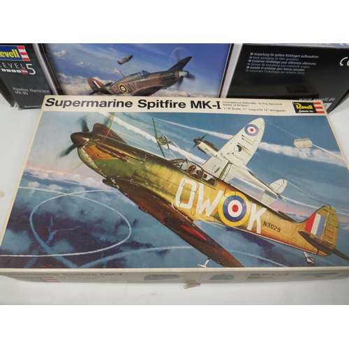 806 - Three Revell 1:32 Scale model Plastic Model Kits of Aircraft.  All in unused condition with original... 