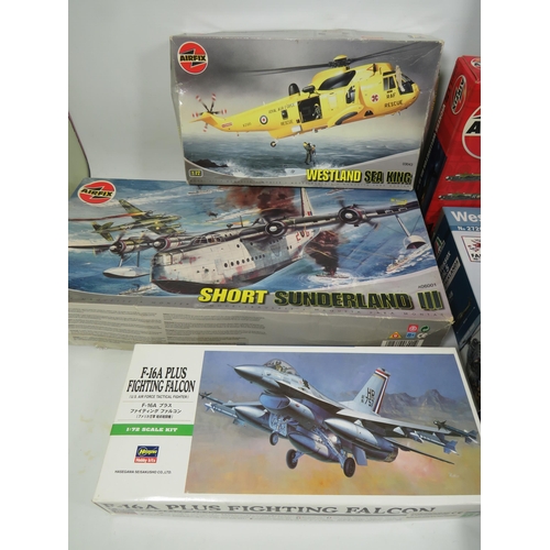 807 - Seven Airfix Plastic Scale Model Aircraft Kits. All in unused condition with original boxes. See pho... 