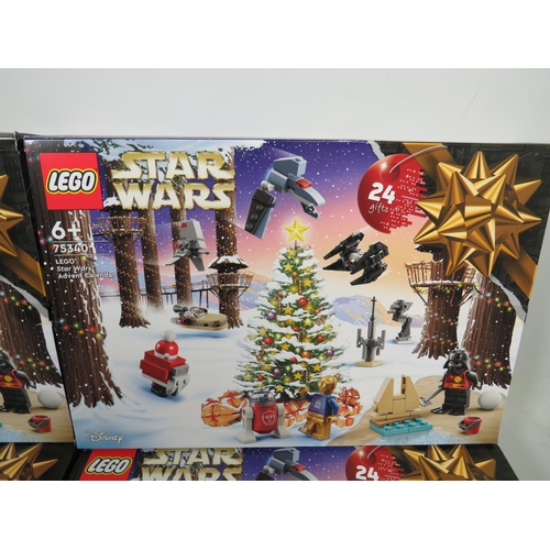 811 - Four Lego Star Wars Advent Calendars which are Boxed and Unopened.  See photos