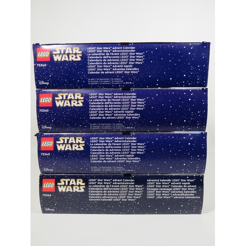 811 - Four Lego Star Wars Advent Calendars which are Boxed and Unopened.  See photos