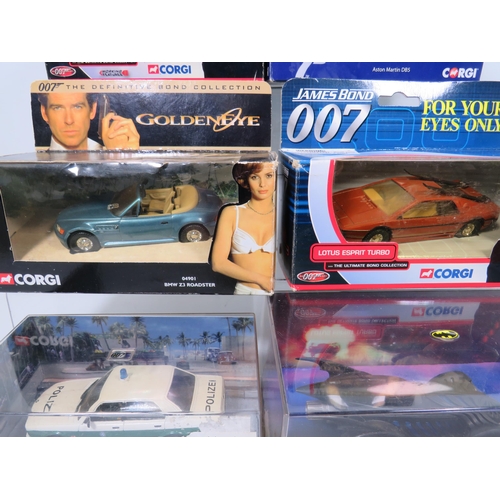 823 - Selection of Corgi Die Cast James Bond Vehicles. All boxed and in unused condtion. See photos for de... 