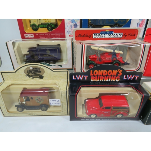 827 - Sixteen Die Cast Model Vehicles  .   All boxed and in unused condition.  See photos for details.