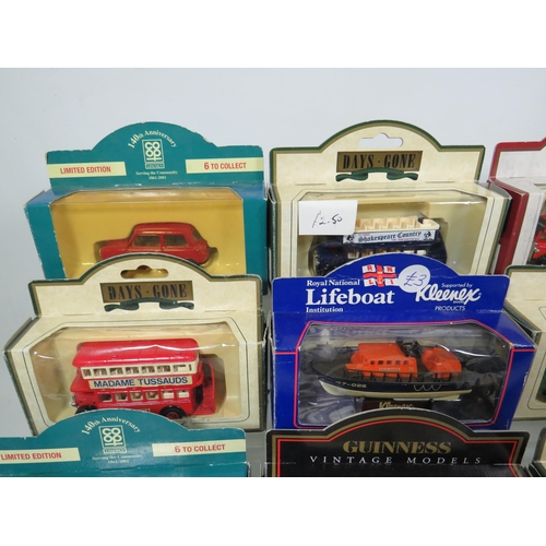 838 - Sixteen Die Cast Model Vehicles  .   All boxed and in unused condition.  See photos for details.