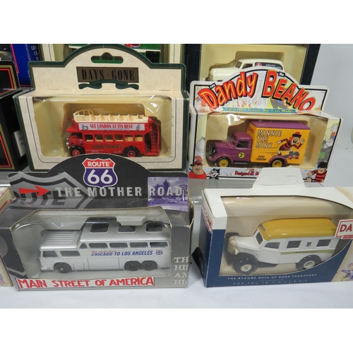 838 - Sixteen Die Cast Model Vehicles  .   All boxed and in unused condition.  See photos for details.