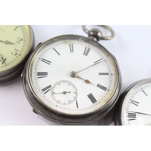 663 - Mixed Grade Silver Cased Pocket Watches Mechanical SPARES/REPAIRS x 3 2395924