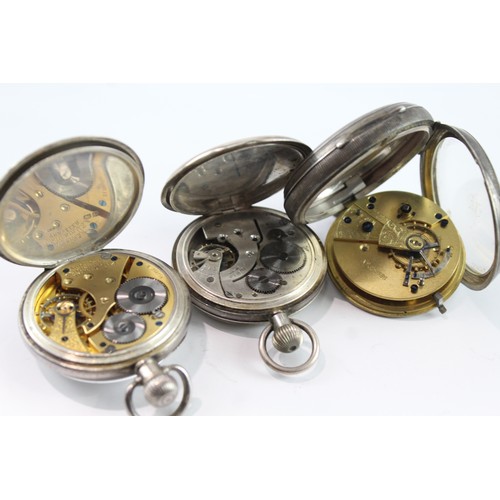 663 - Mixed Grade Silver Cased Pocket Watches Mechanical SPARES/REPAIRS x 3 2395924