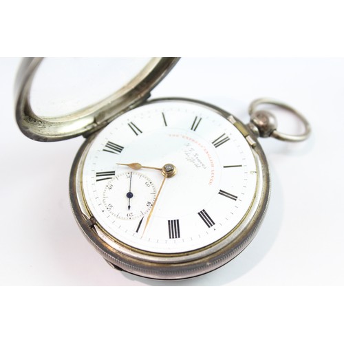 666 - 925 Silver JG Graves Open Face Pocket Watch Key-Wind Working 2395941