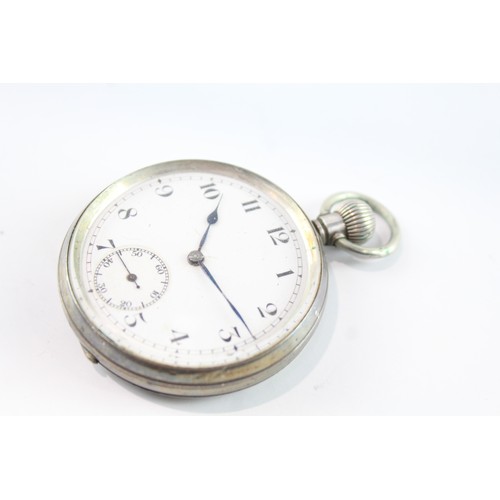 669 - 925 Silver Open Face Pocket Watch Hand-Wind Working 2395914