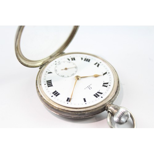 671 - 925 Silver Vintage Omega Open Face Pocket Watch Hand-Wind Spares/Repairs 2395926