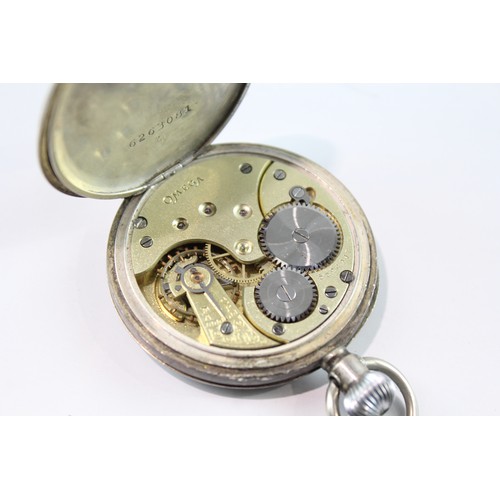 671 - 925 Silver Vintage Omega Open Face Pocket Watch Hand-Wind Spares/Repairs 2395926