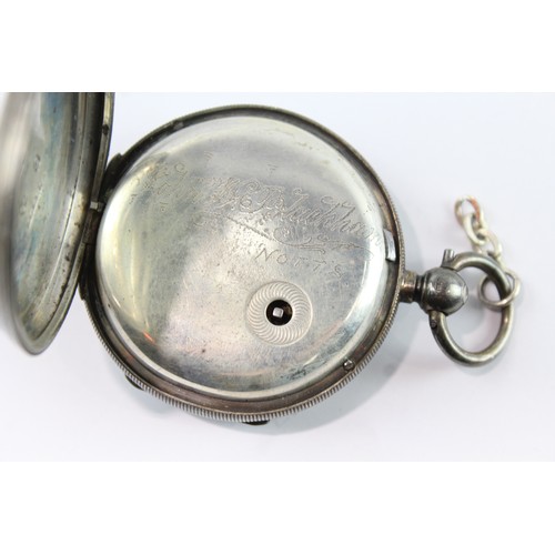 672 - 925 Silver Open face Pocket Watch Key-Wind Working 2395930