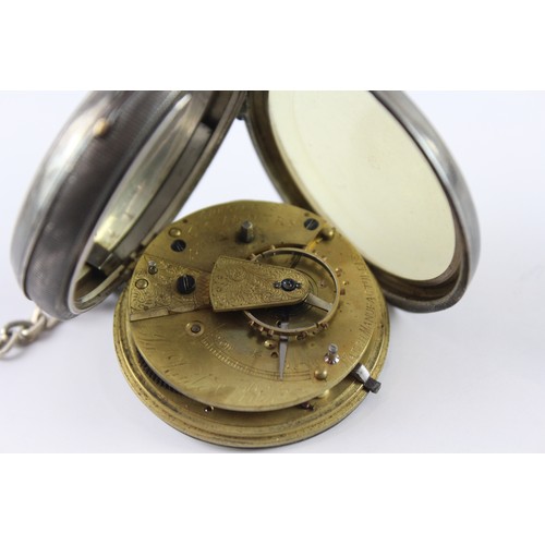 672 - 925 Silver Open face Pocket Watch Key-Wind Working 2395930