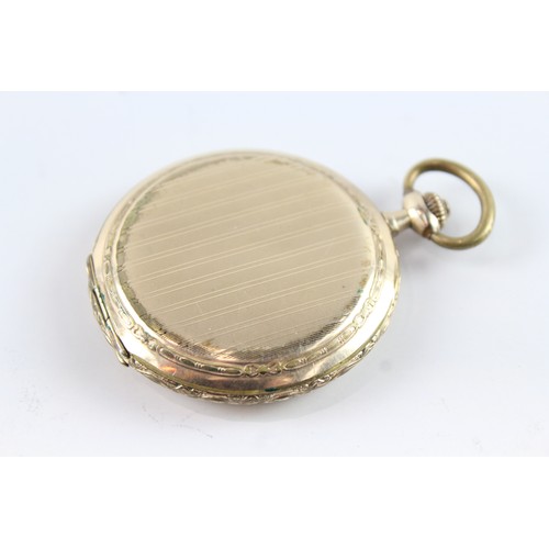 673 - Favor Full Hunter Rolled Gold Pocket Watch Hand-Wind SPARES/REPAIRS 2395849