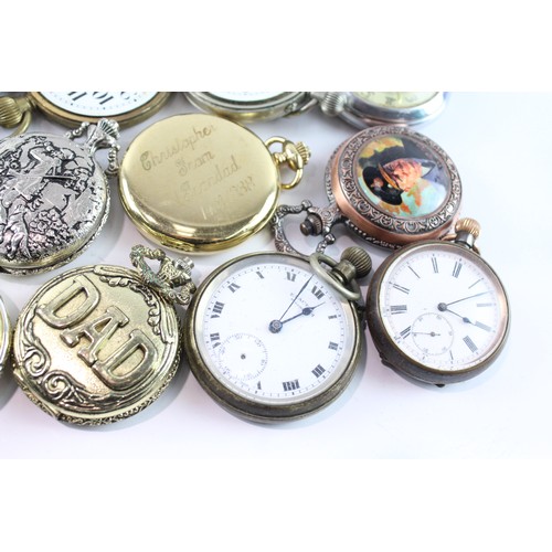 674 - Job Lot Assorted Vintage/Later Pocket Watches Quartz/Mechanical UNTESTED x 25 411932