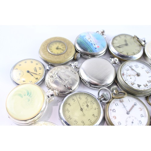 674 - Job Lot Assorted Vintage/Later Pocket Watches Quartz/Mechanical UNTESTED x 25 411932