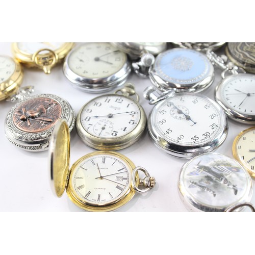 675 - Job Lot Assorted Vintage/Later Pocket Watches Quartz/Mechanical UNTESTED x 25 411678