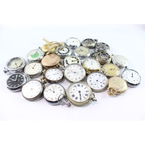 676 - Job Lot Assorted Vintage/Later Pocket Watches Quartz/Mechanical UNTESTED x 25 411931