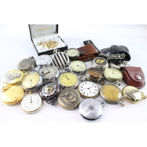 677 - Job Lot Assorted Vintage/Later Pocket Watches Quartz/Mechanical UNTESTED x 25 411654