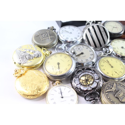 677 - Job Lot Assorted Vintage/Later Pocket Watches Quartz/Mechanical UNTESTED x 25 411654