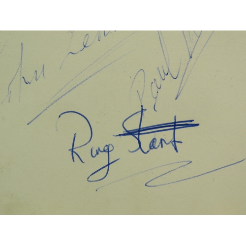 314 - Beatles Autographs full set obtained at the Hull ABC Cinema on November 24th 1963 by the Vendor. (Th... 