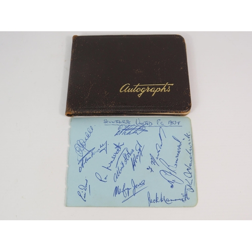 315 - Autograph book containing various Rugby League team signatures plus the 1957-58 Scunthorpe United Fo... 