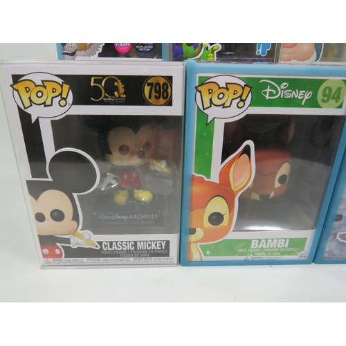 845 - Six  Funko POP Disney Figures. All boxed and in unused condition.  See photos for details.