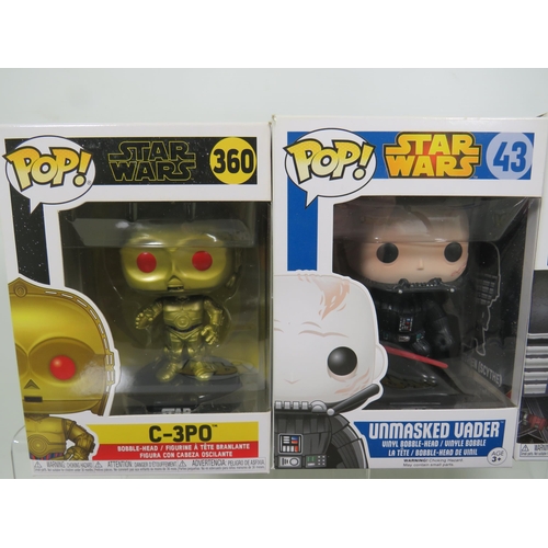 849 - Six Funko POP Star Wars Figures. All boxed and in unused condition. See photos for details.