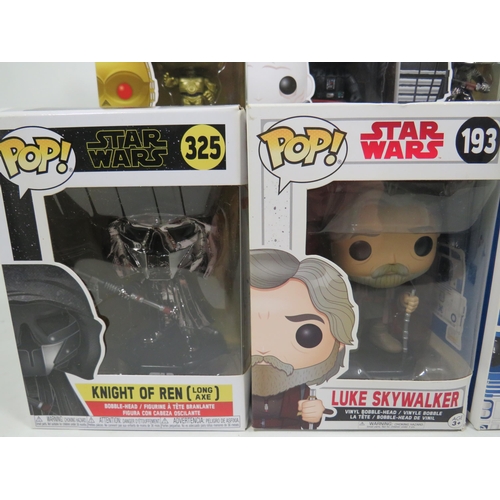 849 - Six Funko POP Star Wars Figures. All boxed and in unused condition. See photos for details.