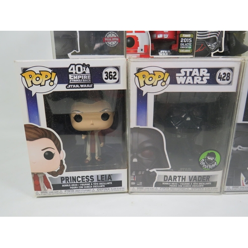 850 - Six Funko POP Star Wars Figures. All boxed and in unused condition. See photos for details.