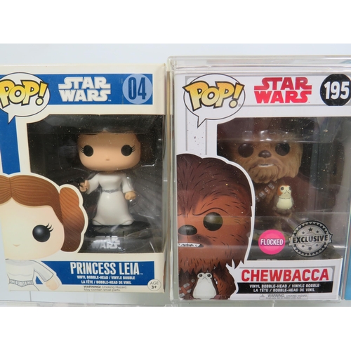 852 - Six Funko POP Star Wars Figures. All boxed and in unused condition. See photos for details.