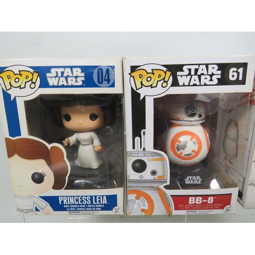 853 - Six Funko POP Star Wars Figures. All boxed and in unused condition. See photos for details.