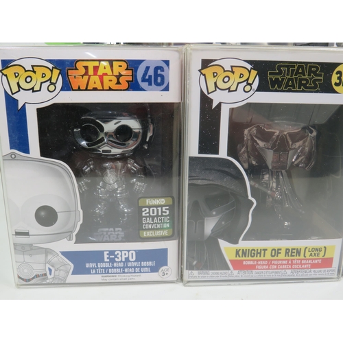 854 - Six Funko POP Star Wars Figures. All boxed and in unused condition. See photos for details.