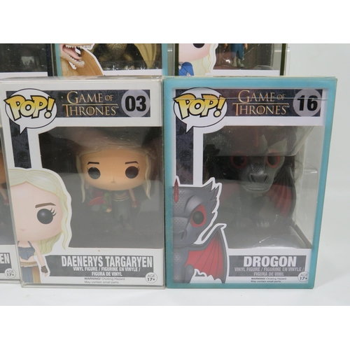 855 - Six Funko POP Game of Thrones Figures. All boxed and in unused condition. See photos for details.