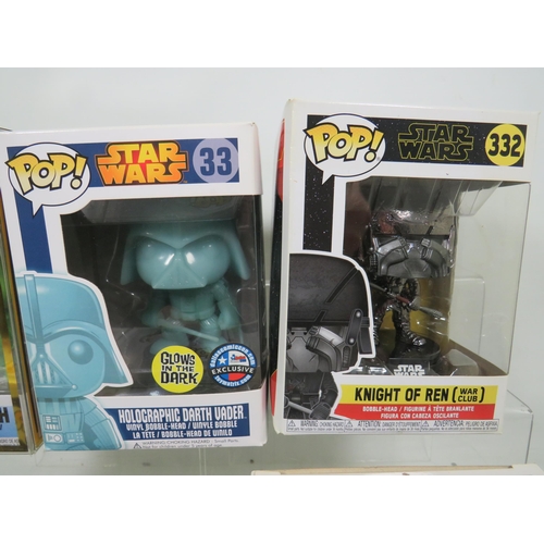 859 - Six Assorted Funko POP figures.   All boxed and in unused condition. See photos for details.