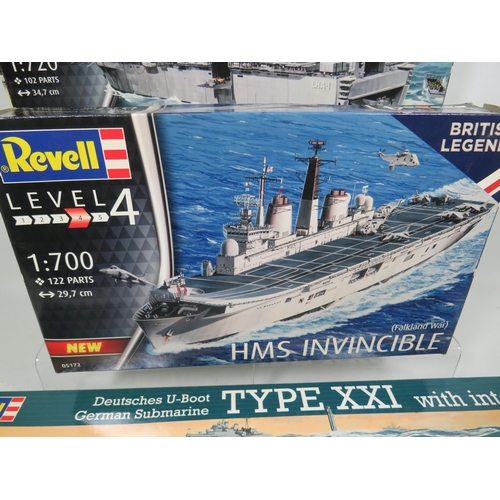 876 - Four Revell Plastic Model Kits. All with original boxes. Believed to be complete but not checked. Se... 