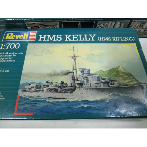 876 - Four Revell Plastic Model Kits. All with original boxes. Believed to be complete but not checked. Se... 