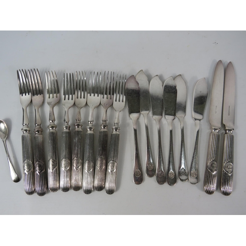 679 - Selection of Walker and Hall cutlery from the Elder Dempster shipping line, believed to be from the ... 