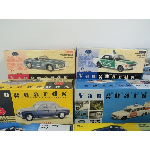 884 - Twelve 1:44 Scale Die Cast Models by Vanguards.  All boxed and in unused condition. See photos for d... 