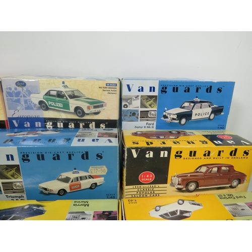 884 - Twelve 1:44 Scale Die Cast Models by Vanguards.  All boxed and in unused condition. See photos for d... 