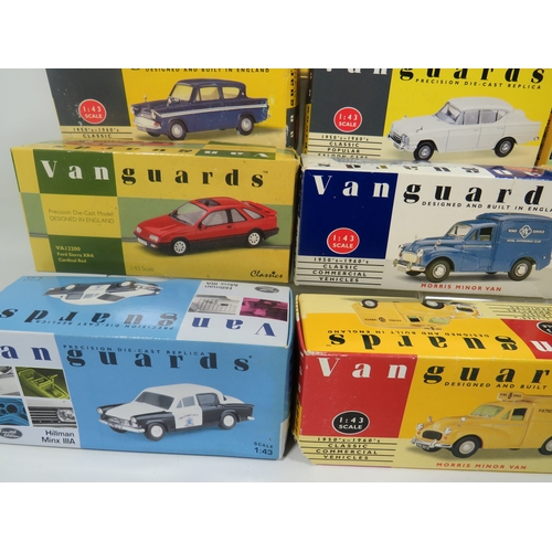 885 - Twelve 1:44 Scale Die Cast Models by Vanguards.  All boxed and in unused condition. See photos for d... 