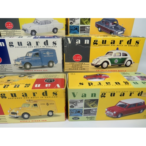 885 - Twelve 1:44 Scale Die Cast Models by Vanguards.  All boxed and in unused condition. See photos for d... 